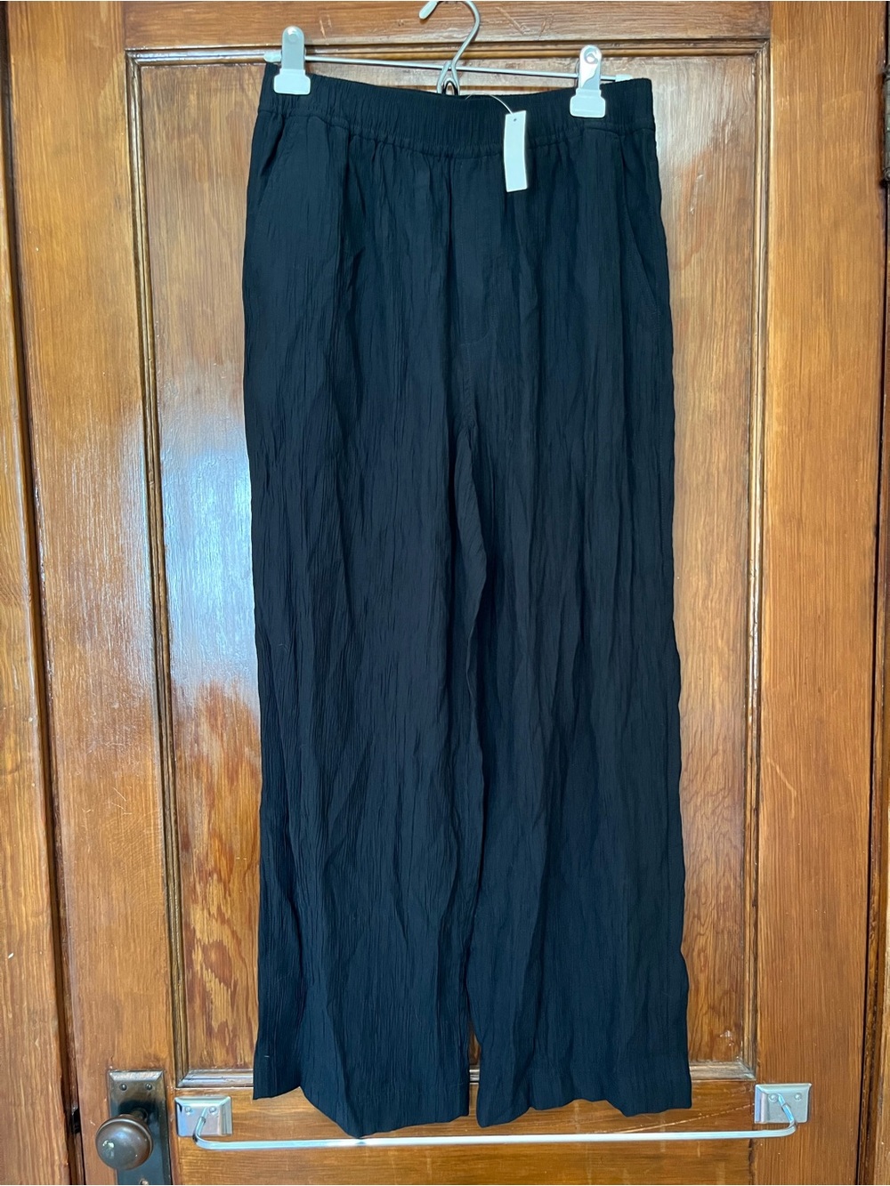 NWT Madewell Wide Leg Black Pull On Crepe Pants